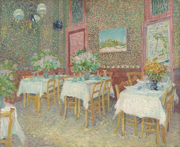Vincent vanGogh,1887年餐厅内部